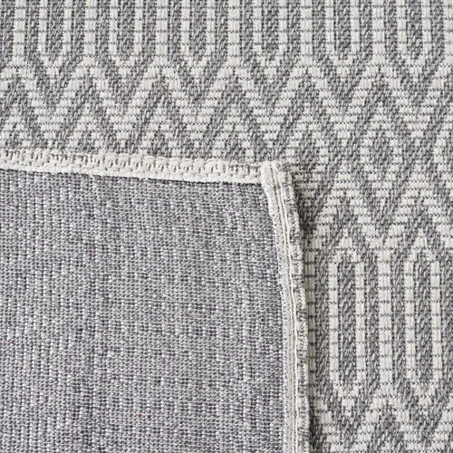 Vista 3 de Martha Stewart x SAFAVIEH - Colección de alfombras de área de 2 x 8 pies, color antracita y gris claro, tejido plano, de algodón, ideal para sala