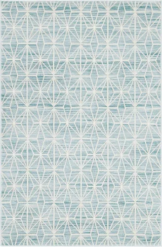 Vista 8 de Unique Loom Uptown Collection by Jill Zarin Collection - Alfombra geométrica moderna azul (1' 8 x 1' 8)