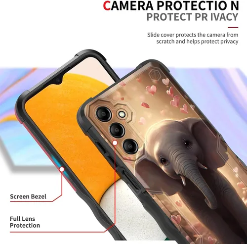 Vista 75 de Funda para Galaxy A14 5G, [Doble Capa][Protección contra Caídas de Grado Militar de 10 Pies] [Antideslizante] Funda Resistente a Prueba de Golpes