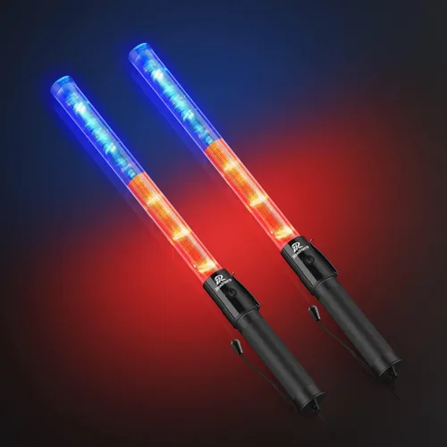 Vista 18 de RoadHero 1 paquete de varitas de tráfico de 21 pulgadas, bastón de control de tráfico LED verde, varita de luz de seguridad nocturna con 2 modos