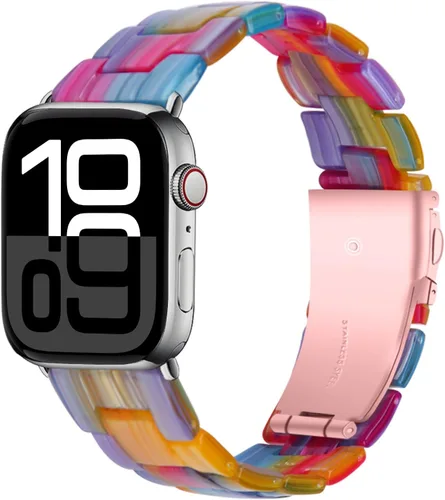 Vista 20 de Miimall Women Resin Bands for Apple Watch Series 10 9 8 7 6 5 4 3 2 1 Ultra SE Colorful Dressy Cute Classy Lightweight Comfort 38mm 40mm 41mm 42mm