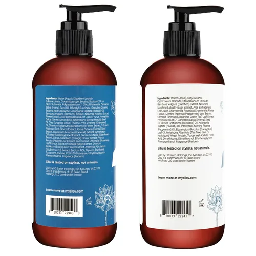 Vista 2 de CIBU Paquete de champú y acondicionador Balance 90003 Fórmula rica en nutrientes hidrata, fortalece y repara el cabello seco Sin sulfatos Deja