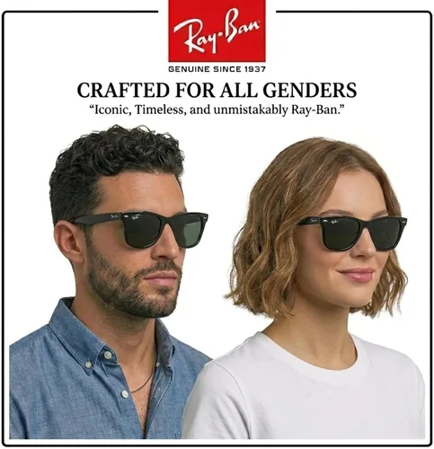 Vista 7 de Ray-Ban RB4420 Gafas de sol con forma cuadrada para hombres y mujeres con kit oficial de gafas Ray-Ban Marco negro pulido Lente gris oscuro