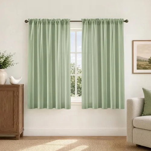 Vista 19 de HOMEIDEAS - Cortinas semitransparentes de privacidad blancas que no se transparentan, 52 x 96 pulgadas Blanco