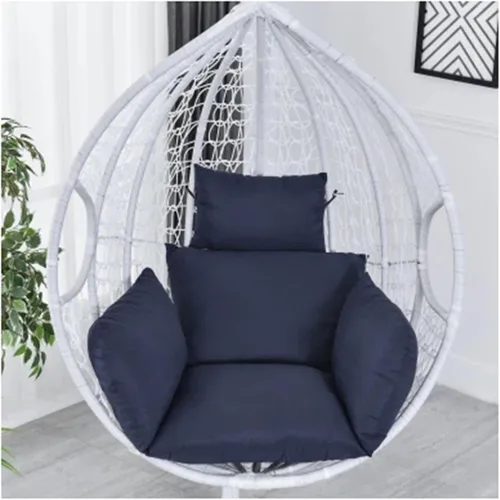 Vista 18 de ZTGL Cojines para silla de huevo, cojín para silla de huevo, cojín grueso para interiores y exteriores, para patio, jardín, color negro