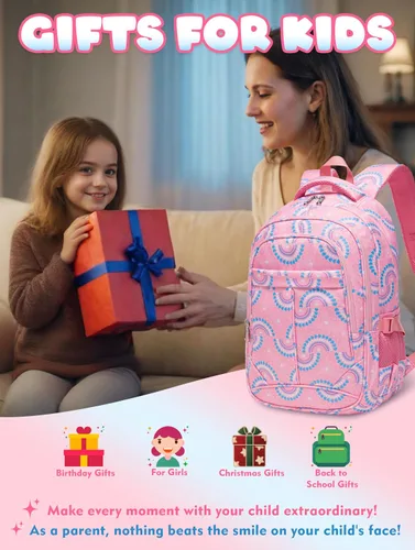 Vista 14 de BLUEFAIRY - Mochilas para niños y niñas, escuela primaria, jardín de niños