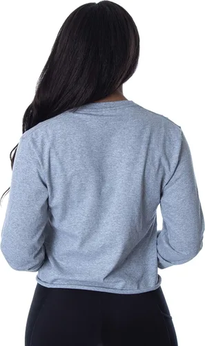 Vista 4 de Mad Engine Stranger Things - Camisa de manga larga para mujer, para adultos, Gris Caliente