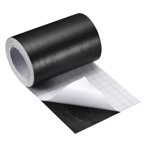 Vista 19 de uxcell Cinta de grano de madera, 1.97 pulgadas x 16.41 pies, adhesivo de papel de pared autoadhesivo para pared, esquina, mesa, puerta, sofá, Marrón