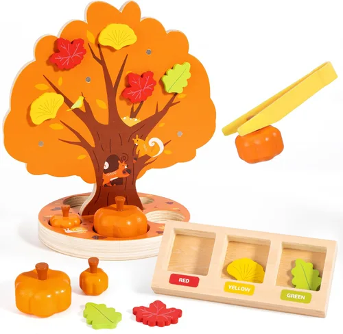 Vista 8 de Woodtoe Juguetes de habilidad motora fina para niños pequeños, juguetes sensoriales de madera Montessori para niños pequeños de 3, 4, 5, 6 años