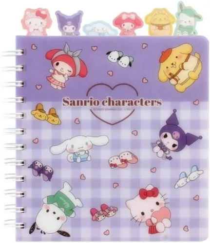 Vista 7 de Lindo Cuaderno de Espiral con Rayas Diario Planificador 6 x 6.5 Pulgadas, 6 Pestañas de Índice Divisores (Rosa Claro)