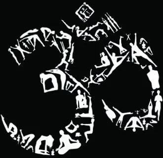 Vista 2 de Palabra Arte delantal El símbolo de OM Out de yoga poses- la Pop Art