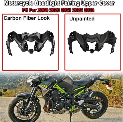 Vista 2 de Carenados de marco cónico profesional para KAWASAKI Z900 2020-2023 sin pintar para motocicleta, parte delantera y superior, carenado, carenado