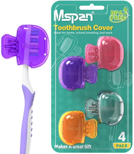 Vista 10 de Mspan Funda Protectora para Cabezal de Cepillo de Dientes: Funda Protectora para Cepillo de Dientes con Clip de Plástico para el Baño, Artículos