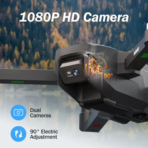 Vista 3 de Drones sin escobillas K600GPS con cámara EIS para adultos principiantes y niños, dron con pantalla de 4.5 pulgadas en el controlador, FPV Drone
