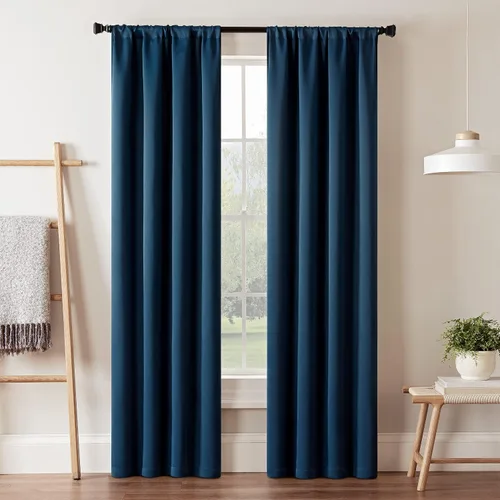 Vista 16 de Eclipse Darrell - Cortinas térmicas blackout para ventana, diseño moderno con ojales, para dormitorio o sala de estar (panel individual), 37 x 54