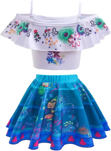 Vista 2 de Encanto Mirabel - Conjunto de traje de baño para niñas pequeñas