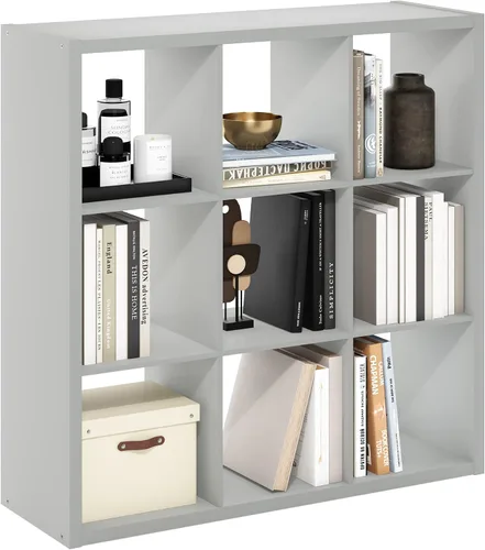 Vista 26 de Furinno Estantería para cubículos, estantería apilable, organizador de almacenamiento en cubos con parte trasera abierta, extragruesa, 15.8 x 15.8 x