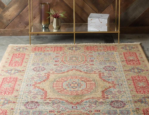 Vista 6 de Unique Loom Palace Collection - Alfombra bohemia tradicional, medallón, vintage (2 pies x 3 pies, rectangular, azul claro/bronceado)