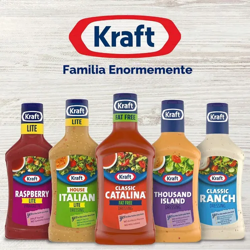 Vista 4 de Kraft Aderezo para ensalada clásico Catalina sin grasa (paquete de 6 unidades, botellas de 16 onzas líquidas)