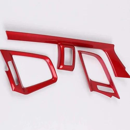 Vista 6 de 3 piezas de ajuste de salida de ventilación central para Honda Civic 2016 Rojo