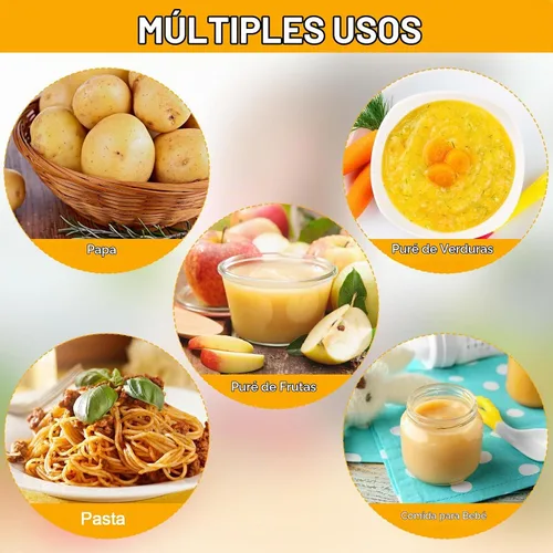 Vista 7 de Ricer de papas de 15 onzas, triturador de patatas de acero inoxidable resistente para puré de papas, con 3 discos intercambiables, herramienta