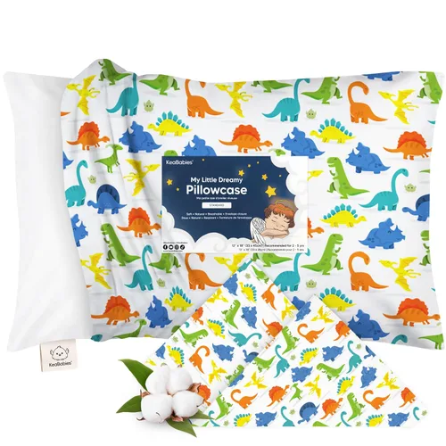Vista 27 de KeaBabies Funda de almohada para niños pequeños de 13 x 18 pulgadas, funda de almohada de algodón orgánico para niños, niñas, funda de algodón suave