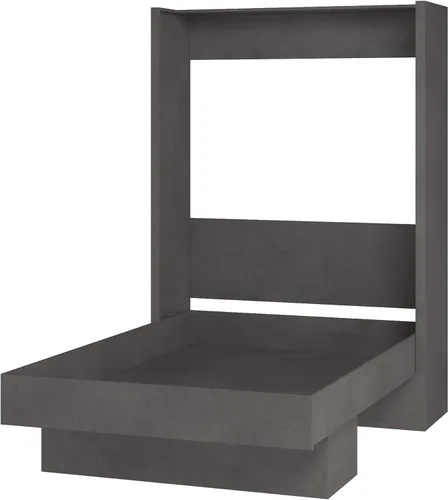 Vista 12 de Cama de pared Murphy Twin de fácil elevación en color negro con estante