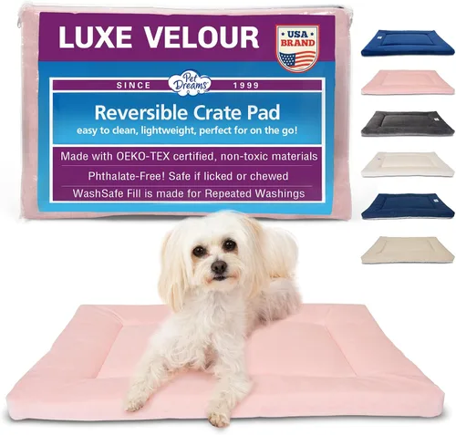 Vista 15 de Pet Dreams La cama para jaula para perros es la alfombrilla original para jaula de perros, completamente lavable, cama de perrera, alfombrilla