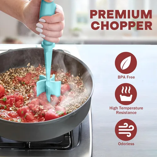 Vista 5 de Picadora de carne, mejora la picadora de hamburguesas, picadora de carne premium resistente al calor para carne molida de res, carne de pavo molida