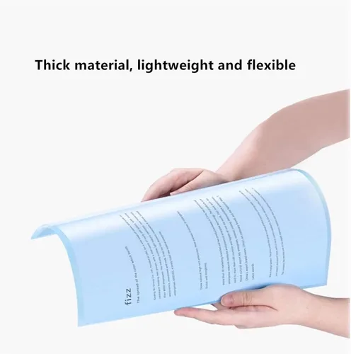 Vista 4 de Fundas transparentes tipo L para documentos A4, bolsillos seguros para proyectos, 12 piezas, color azul Carpeta de proyectos de carga superior