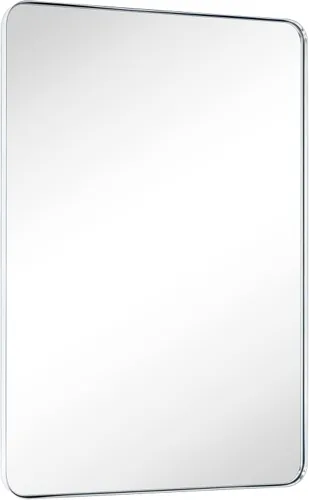 Vista 11 de GRACTO Espejo de baño con marco de metal de acero inoxidable de níquel cepillado de 20 x 30 pulgadas para montar en la pared, espejo rectangular