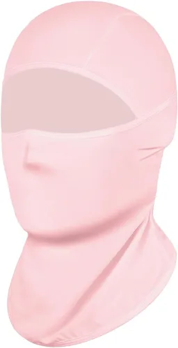 Vista 9 de Achiou - Pasamontañas con Máscara Facial, Máscara de Esquí para Hombres y Mujeres de Fútbol, Ligera Sheisty, Ninja Sheisty Capucha Solar UV