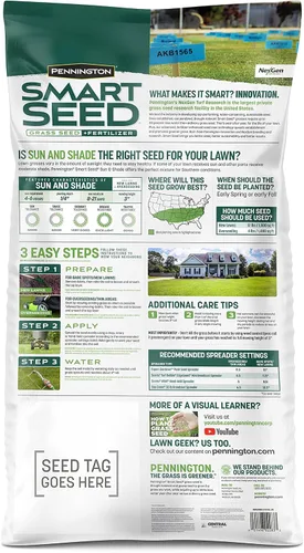 Vista 2 de Pennington Smart Seed Sun & Shade Mix - Semillas de hierba de festuca alta del sur, 20 libras