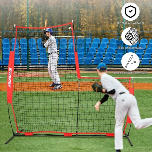 Vista 2 de 7FT Batting Screen, I-Screen L-Screen Pitching Net for Pitcher