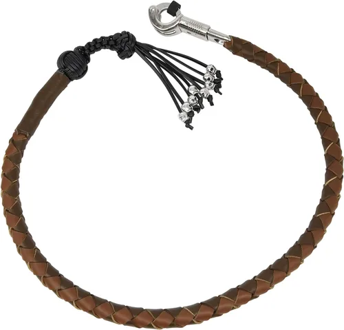 Vista 10 de Biker Whip - Látigo para motocicleta de 36 pulgadas, accesorios de manillar para motocicleta, látigos trenzados de cuero genuino para motocicletas
