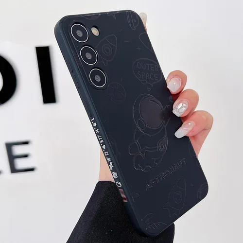 Vista 30 de Yonds Queen para Samsung Galaxy S21 Funda Linda, Cubierta de Parachoques Elegante con Diseño de Astronauta de Dibujos Animados, Espacio, Luna
