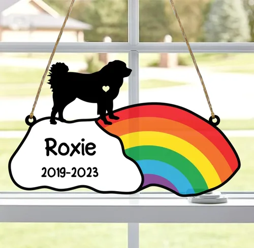 Vista 80 de LOVELYPOD Rainbow Bridge - Regalos conmemorativos para mascotas, regalos conmemorativos para perros afganos por pérdida de sabueso afgano, regalo
