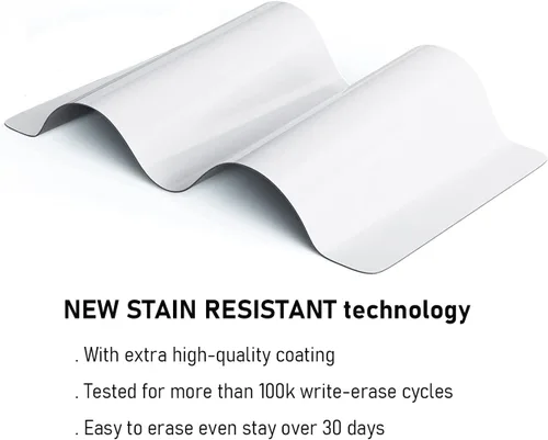 Vista 5 de Hoja magnética de borrado en seco para refrigerador/oficina/casillero, organizador de pizarra blanca y planificador con tecnología resistente a
