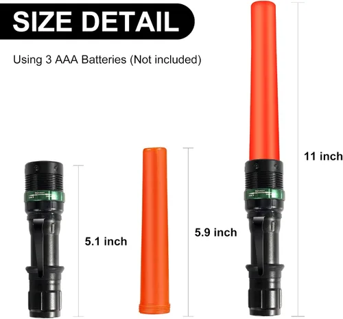 Vista 2 de 2 luces LED de señal de seguridad de 11 pulgadas, luces de control de tráfico con 7 modos de flash rojo, para asistente de estacionamiento