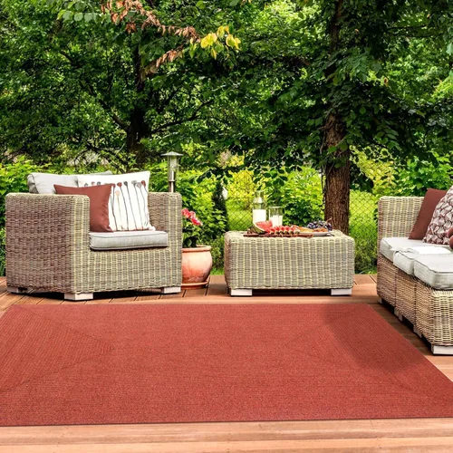 Vista 10 de Superior Alfombra de área para interiores y exteriores, decoración de piso trenzada reversible para sala de estar, cocina, patio, porche delantero