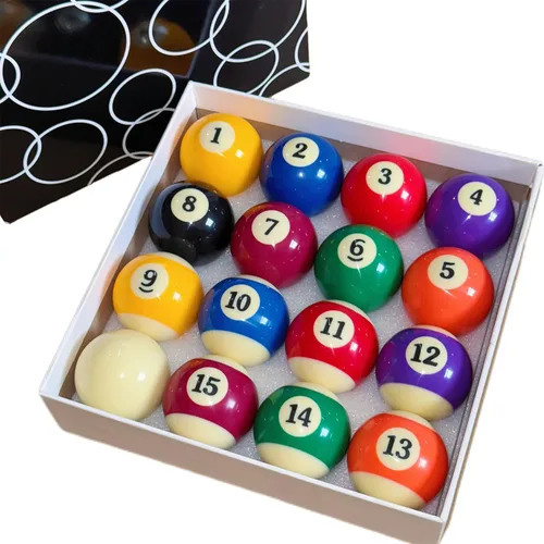 Vista 5 de Juego de bolas de billar estándar de 16 bolas de mesa de billar de 2-1/4 pulgadas de repuesto, accesorios profesionales para mesa de billar
