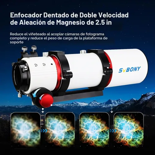 Vista 5 de SVBONY SV550 AP0 Telescope, 80mm ED F6 Triplet Apochromatic Refractor OTA