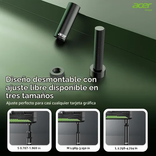 Vista 5 de Acer Soporte de GPU, soporte de GPU con base magnética antideslizante, (S, 0.984-1.969 in)