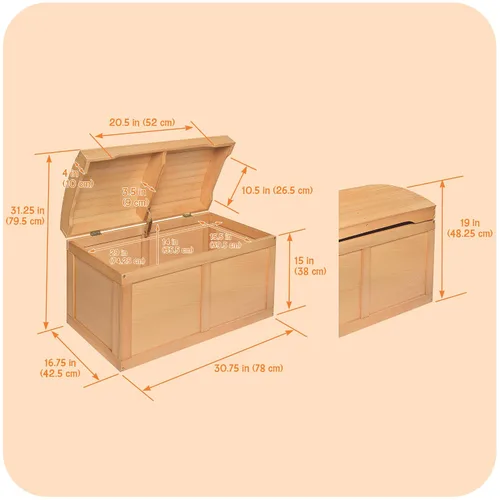 Vista 5 de Caja barril de juguetes Badger Basket, paquete de de 1, Natural