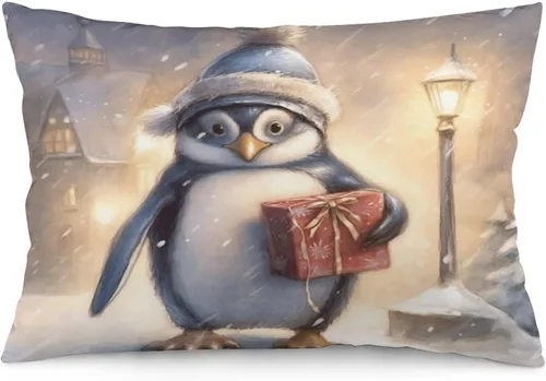 Vista 15 de Fundas de almohada de primavera con bonitos muñecos de nieve, fundas de almohada rústicas para vacaciones, funda de almohada tamaño Queen