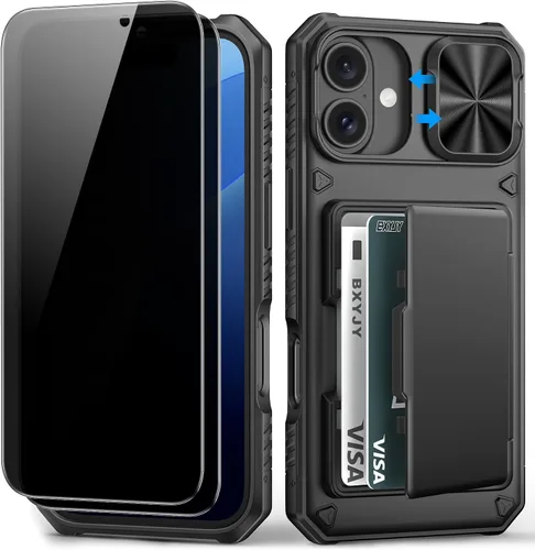Vista 41 de BXYJY Funda tipo cartera para iPhone 15 Pro, tarjetero (4-5 tarjetas)