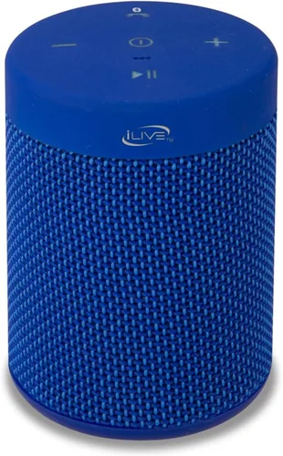 Vista 8 de iLive Electronics Altavoz inalámbrico de tela impermeable, 2.56 x 2.56 x 3.4 pulgadas, batería recargable incorporada, negro (ISBW108B)