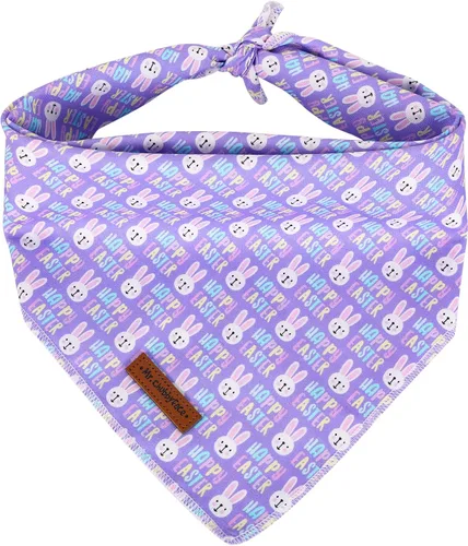 Vista 9 de MR. CHUBBYFACE Pañuelos azules con rayas para perros, reversibles, baberos triangulares, bufanda, accesorios para perros, gatos, mascotas