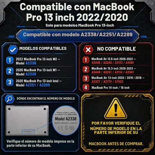 Vista 2 de Batianda - Funda resistente con nombre personalizado para MacBook Pro de 13 pulgadas 2020 2022 Add Your Name or Initials, Ergonomic Foldable Stand