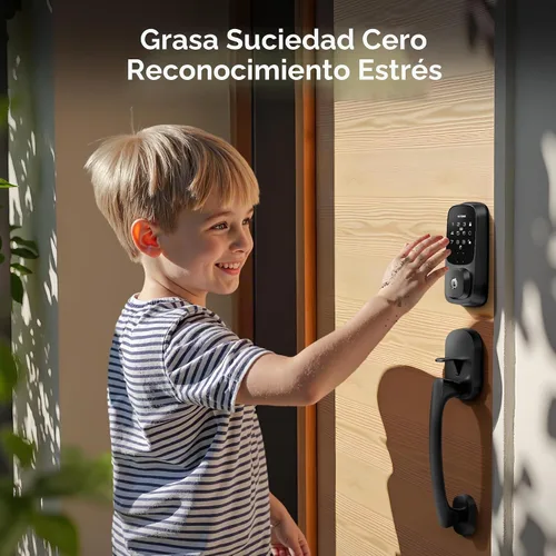 Vista 5 de NUTOMO Palm Vein Smart Lock: cerradura de palma para puerta de entrada sin llave, teclado WiFi integrado, cerrojo digital electrónico con control